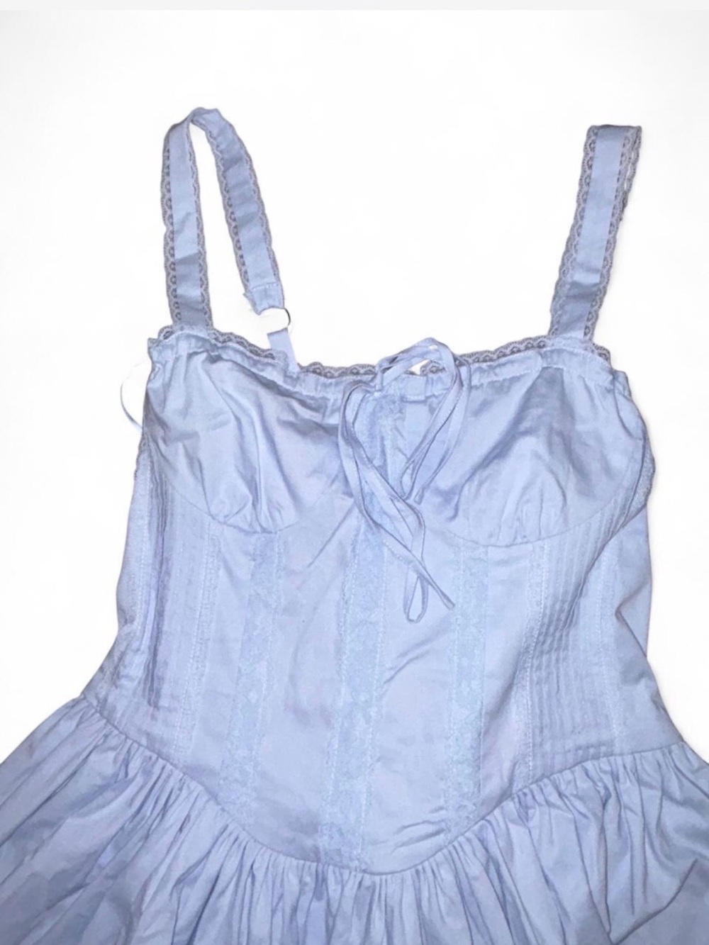 Altar'd State Light Blue Corset Babydoll Chemise - Picture 4 of 7